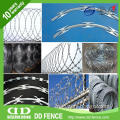 concertina galvanize razor barbed wire and barbed wire mesh for protecting, galvanized razor barbed wire